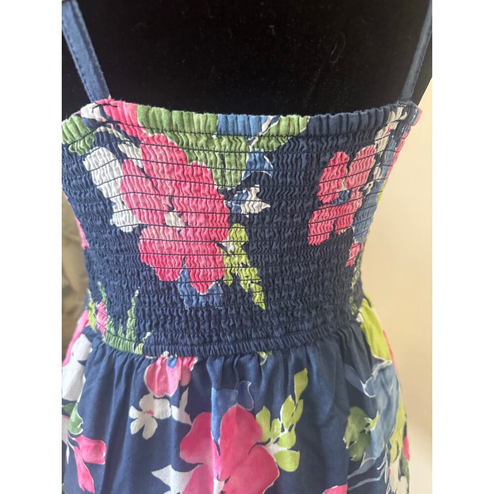 100% Cotton Hollister Floral Mini Dress S Smocked Y2K 2000s Sundress Cottagecore - Picture 10 of 11